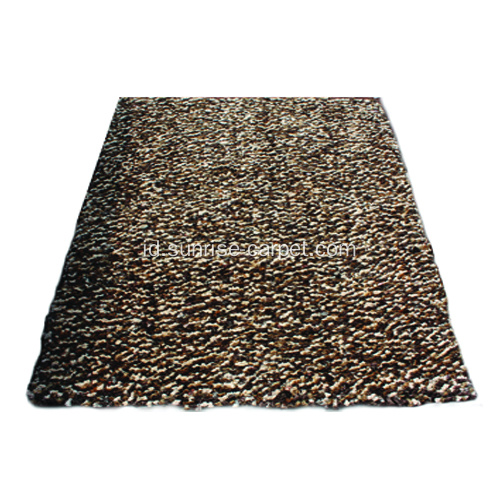 100% ruang Polyester dicelup benang shaggy rug